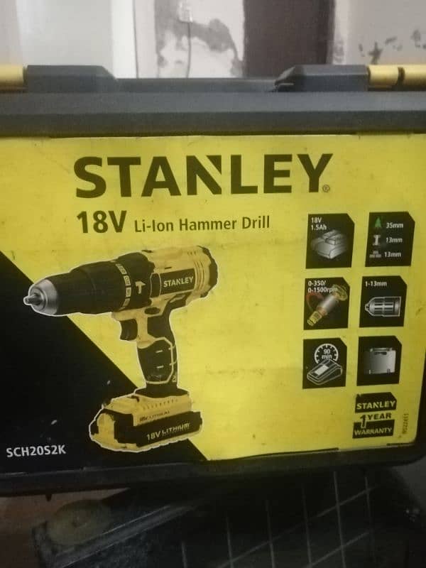 Drill Cordless Hammer 18v Stanley Original 1