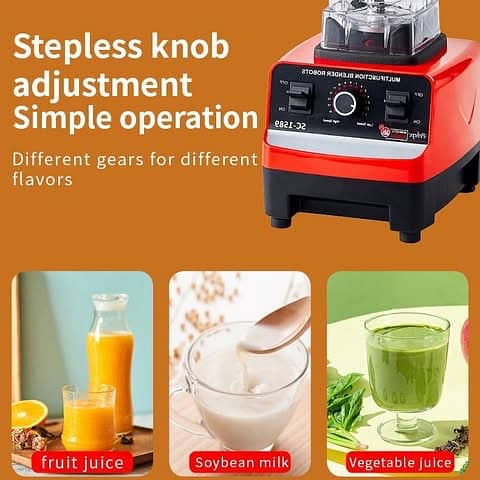 2-in-1 Electric Blender R. 2809 – Unbreakable 2.5L Jug & Grinder – 2400 7