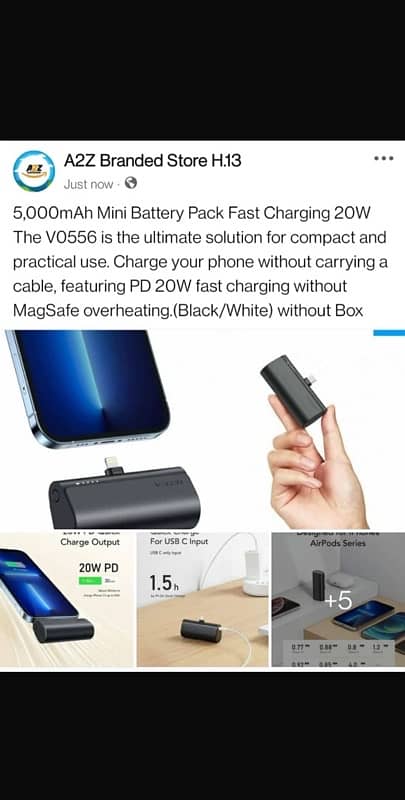 veger 5000 MAH power Bank for IPhones 1