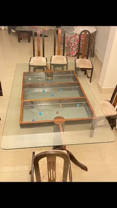 8 Seater Glass Dining Table