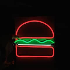 Burger neon Sign