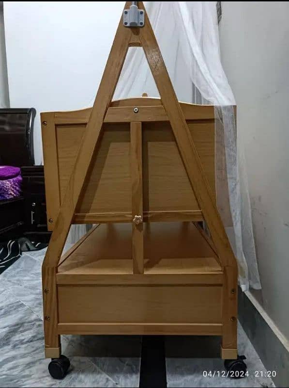 Wooden Baby Swing Cradle for Sale 4