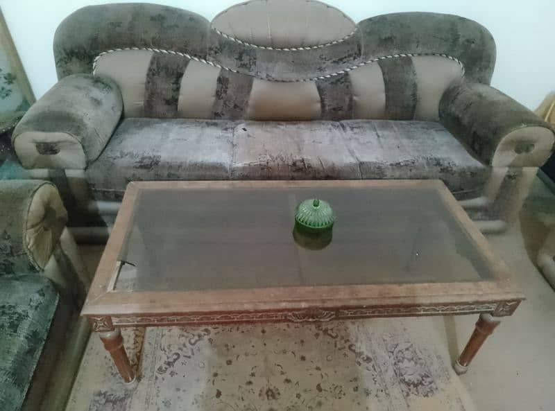 Sofa set and table set combined for sale 0