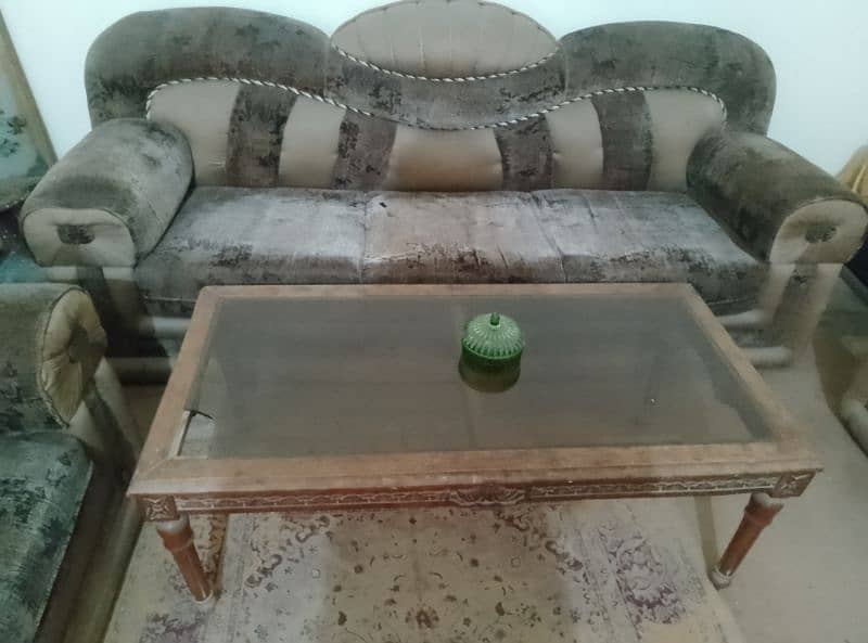 Sofa set and table set combined for sale 1