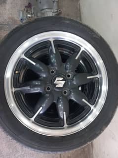 alto works rims enkei and tyre (almost new)