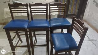 Bar/dining heighted wooden chairs SHEESHAM