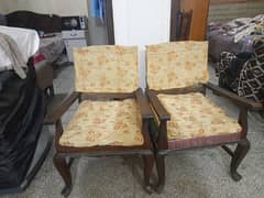 Original Wooden Chairs for sale Oldstyle with Cushions