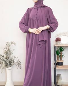 stylish Georgette abaya with stoller 2 piece set