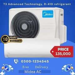 Midea 1 Ton AC T3, Midea 1.5 Ton AC, Hitachi AC available