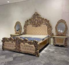 Bed Set/Poshish Bed /Double Bed/king Size Bed/Bed Dressing Side Table