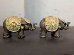 antique wood elephant pair buy for Kenya imported item for showpiece