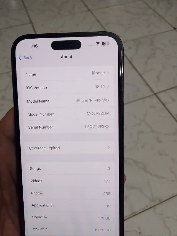 14pro max 128gb condit 10/10 black color 1