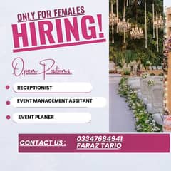 *Female Receptionist & Event Management Executive*