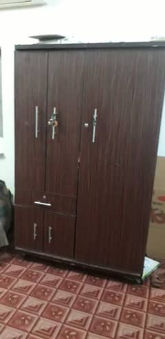 wood Almari wardrobe in Good Condition