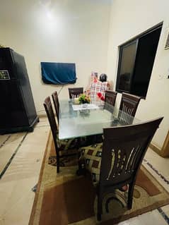 Dining table set with 6 chairs