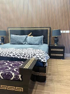 Bed/Bed Set/Wooden Bed/Bed Dressing/Bed with side tables/Bedroom Set