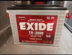 Tall Tubular TR-3500 Exide 290 Amperes Battery