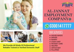 Maids / House Maids / Cook chef / Nanny / Baby Sitter Driver available