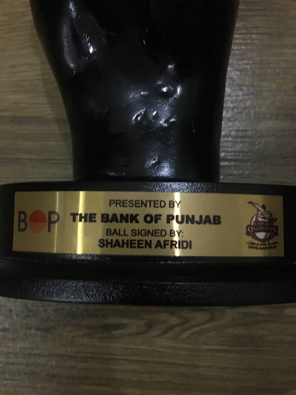 Hand statue signed by shaheen afridi 3