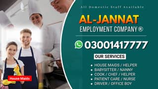 House maids , Maids , Baby Sitter , Chef , Cook , Patient Care ,Driver