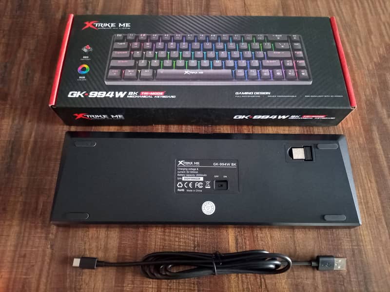 Xtrike Me GK-994W 60% Wireless RGB Mechanical Keyboard Tri Mode 4