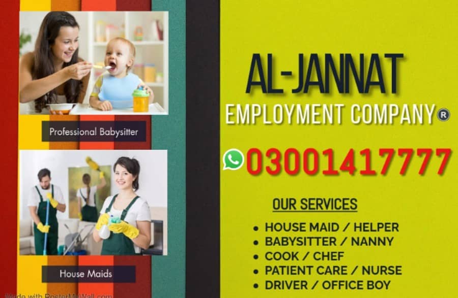 House maids , Maids , Baby Sitter , Chef , Cook , Patient Care ,Driver 0