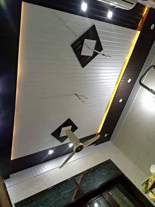 false ceiling, pop ceiling, Gypsum Board 8x4, Fancy Ceiling. media wall 1