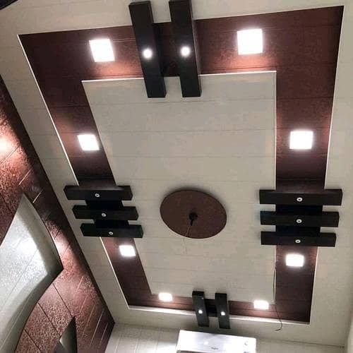false ceiling, pop ceiling, Gypsum Board 8x4, Fancy Ceiling. media wall 9