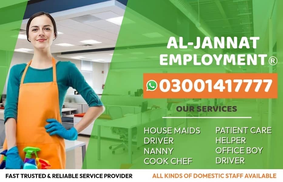 We Provide Maids, Driver ,Helper , Couples, Patient care, Cook , chef 0