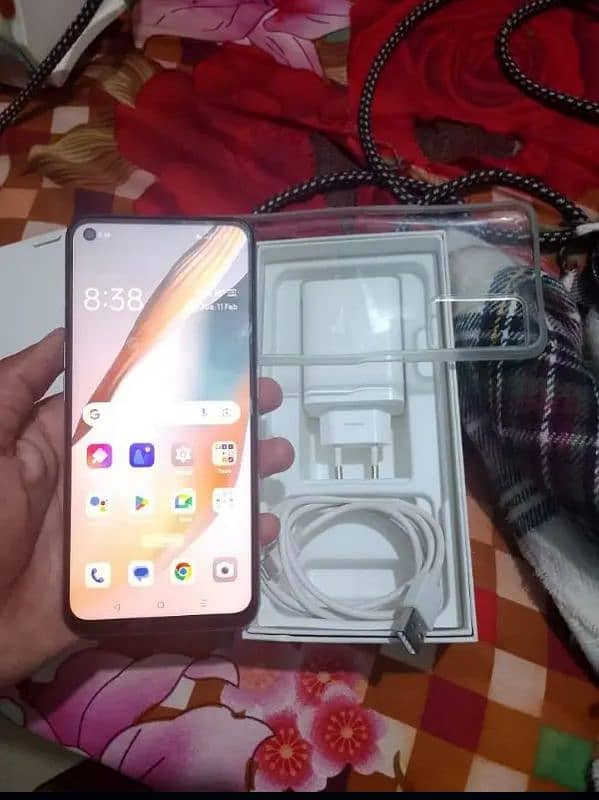 oppo a96 8/128 with box 33 Watt charger condition 10/10 (03004363194) 1