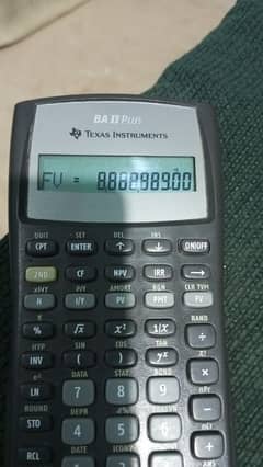 BA II plus Texas instruments