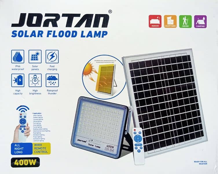solar flood lights with built-in battery and remote control 1