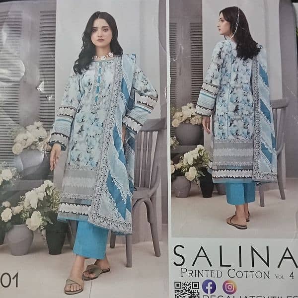 Salina Printed cotton 3piece suit vol 4 0