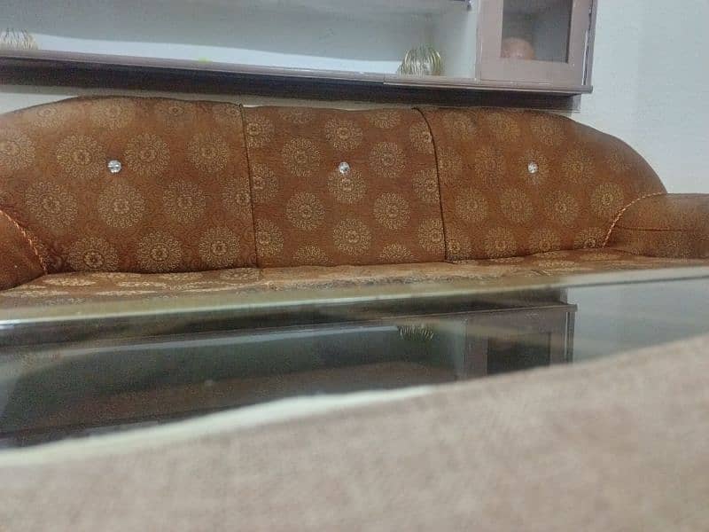 complete sofa set . original wood structure . 4