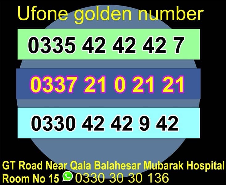 ufone and telenor vip number for sale 1