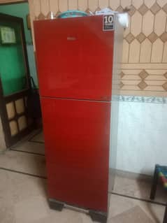 Haier glass door fridge Red colour for sale