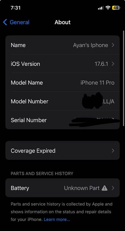 IPHONE 11 PRO NON PTA  64 GB DOT BATTERY CHANGED 2