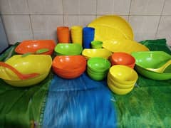 colourful crockery set for parties n birthday