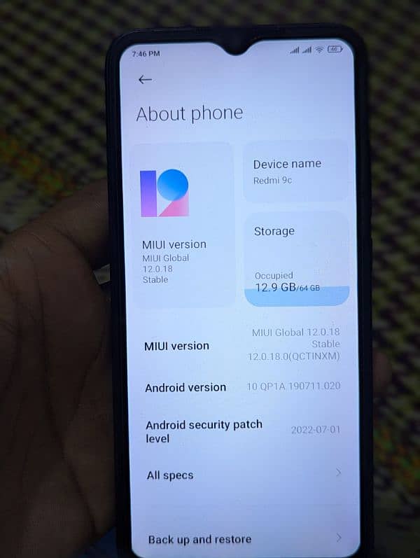 Redmi 9c 4gb 64gb pta approved dual sim with charger 9