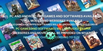 webseries,movies,softwares and games cheap price