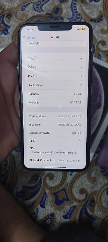 APPLE IPHONE XS MAX FACTORY UNLOCK 64GB WITH BOX NON PTA 86 HEALTH 7