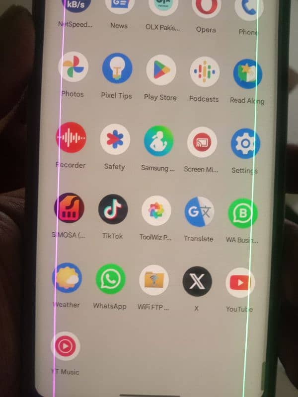 Pixel 6 Pro original panel two lines 2