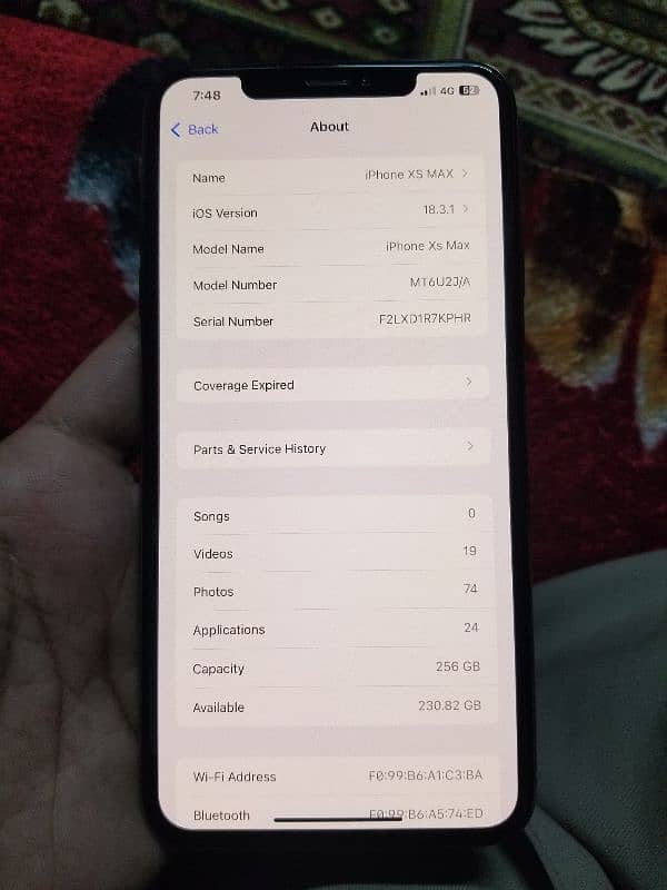 Iphone XS Max 256 GB PTA Approved 10