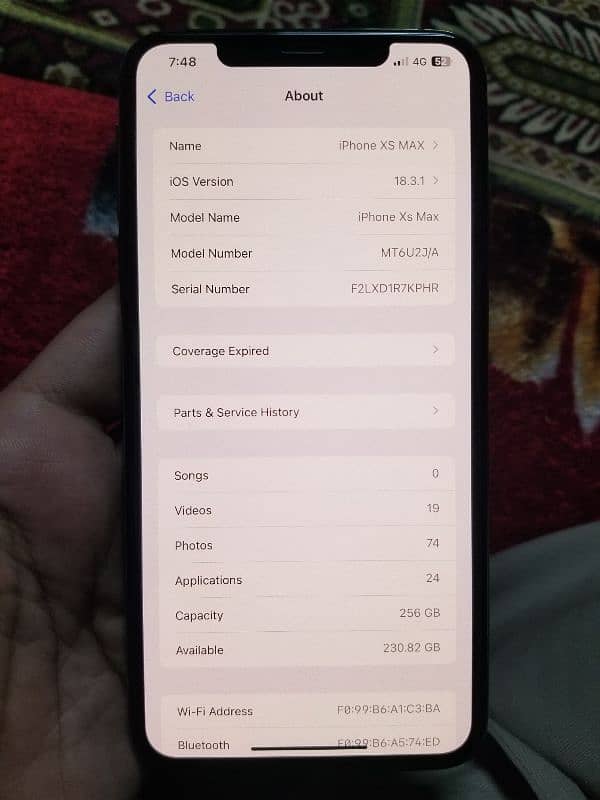 Iphone XS Max 256 GB PTA Approved 12