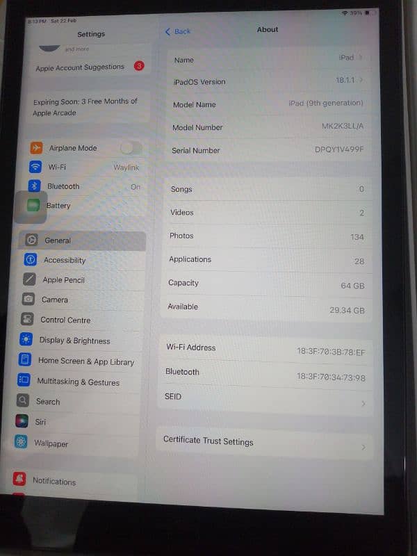 ipad generation 9, 64 GB 3