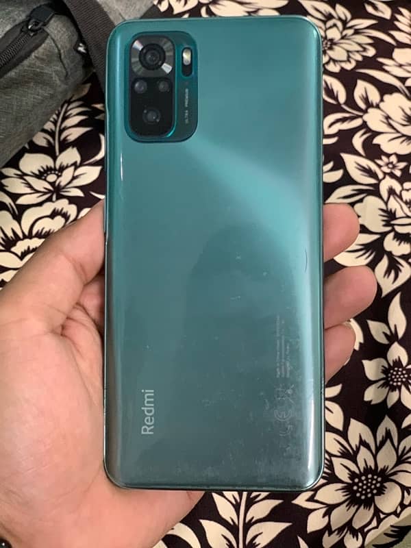 redmi note 10 with box charger and cover 1