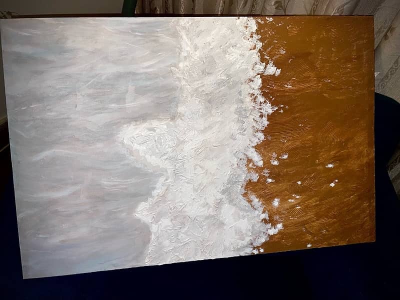 New Textured Abstract Sand & Sea Painting 2