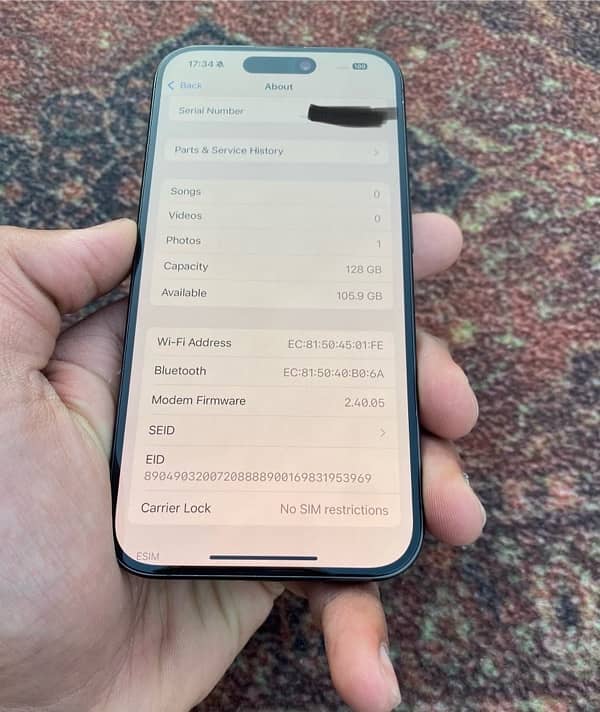 IPhone 15pro Nonpta lush condition(full sim time)WhatsApp(03274117805) 17