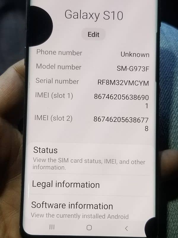 Samsung s10 8gb ram 512 GB memory 4