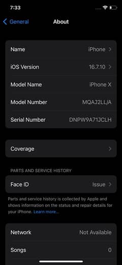 Iphone X 64GB non-pta